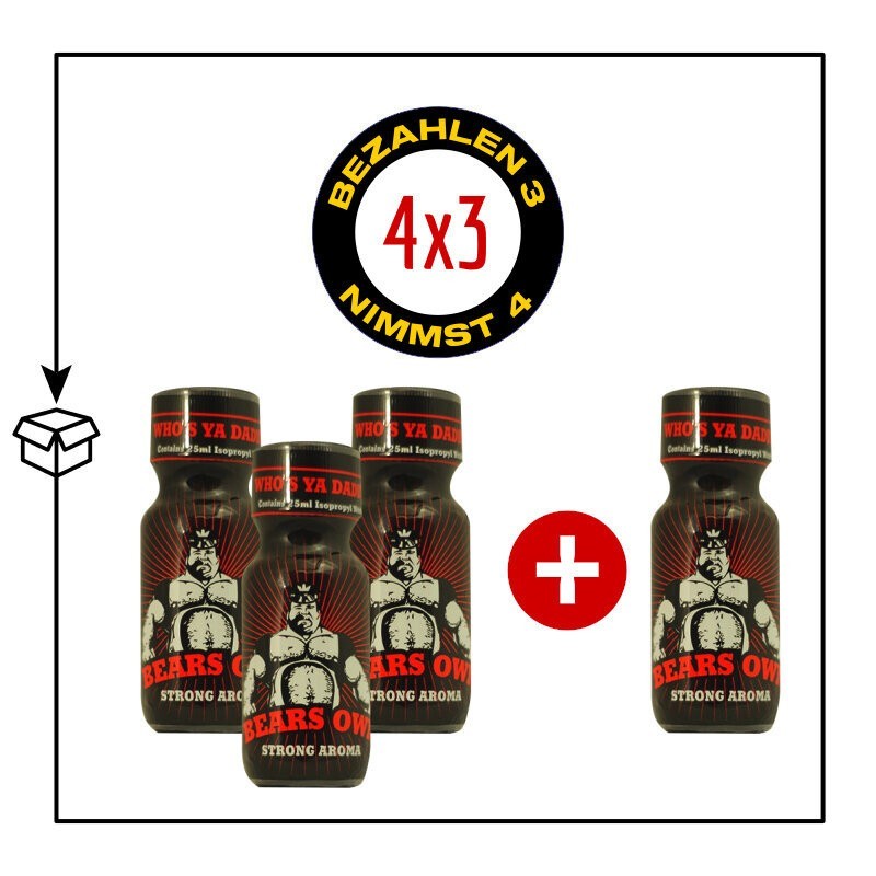 PACK 4 POPPERS BEARS OWN 25ML