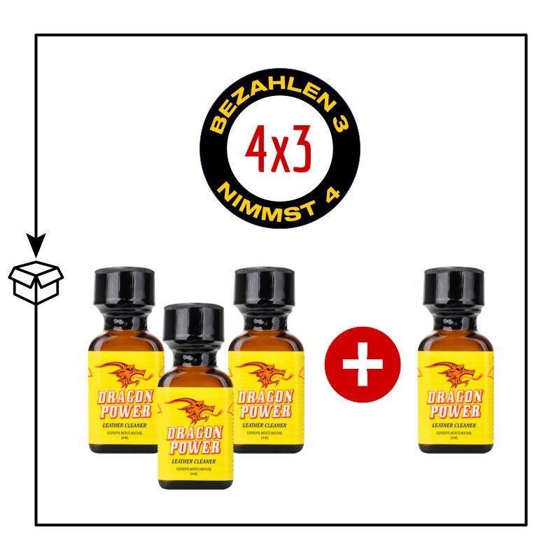 PACK 4 POPPERS DRAGON POWER 24ML