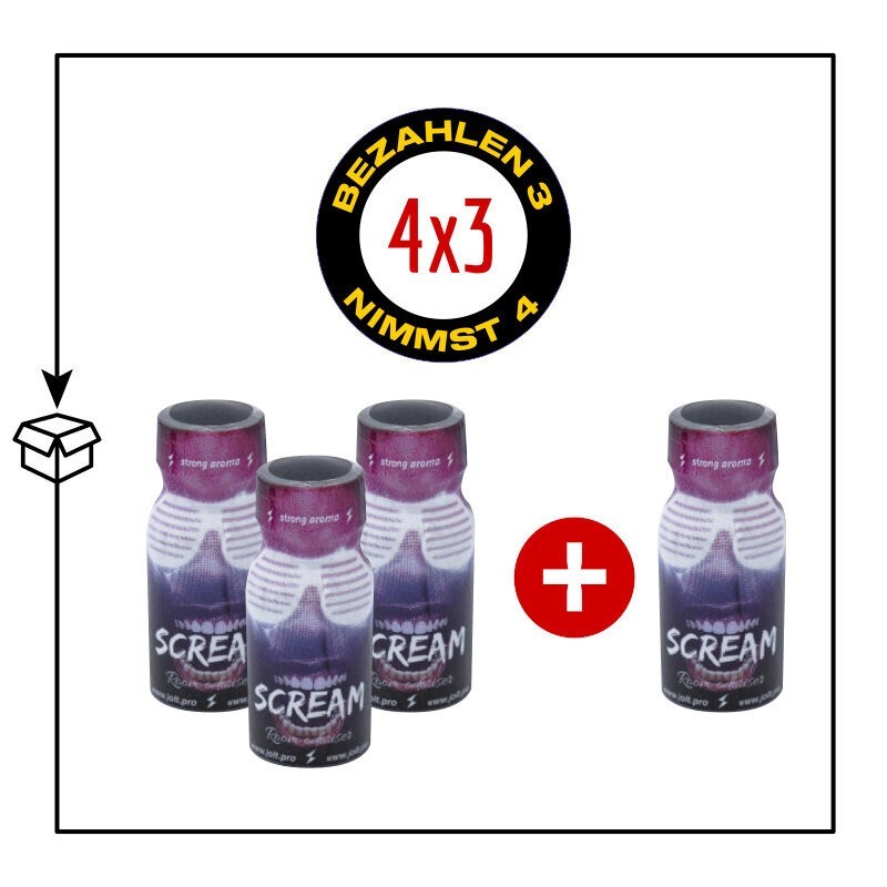 PACK 4 POPPERS SCREAM 13ML